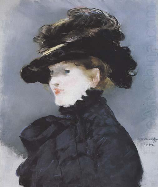 Edouard Manet Mery Lauent au chapeau noir Pastel (mk40) oil painting picture